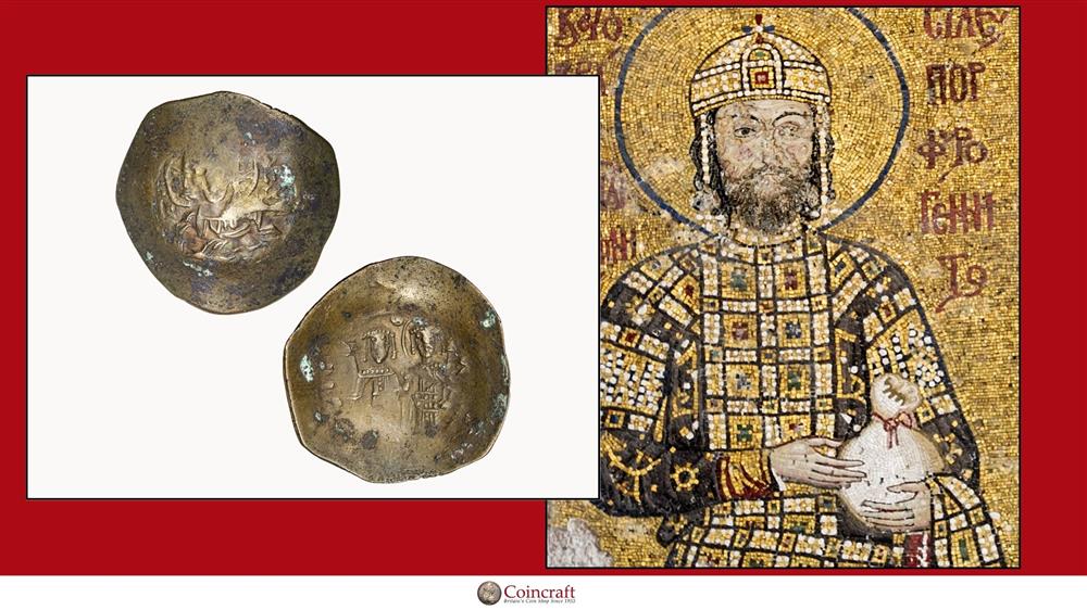 Byzantine  Aspron Trachy Dedicated John II Komnenos (Former Emperor) - Coincraft